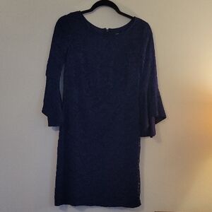 Nine West Dark Blue Lace Cocktail Dress.